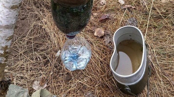Filtr do wody survival – jak zrobić improwizowany filtr z butelki w terenie 4 Filtr improwizowany. Filtr do wody w butelki survival.